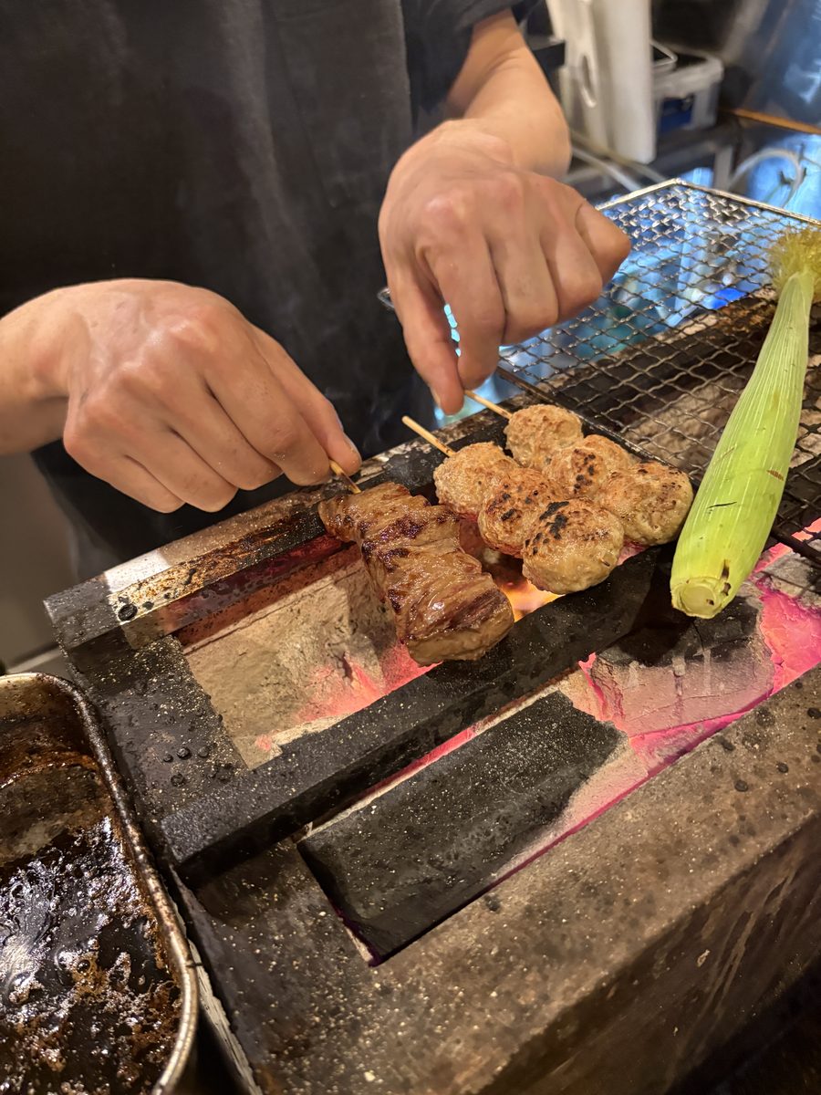 炭火の串